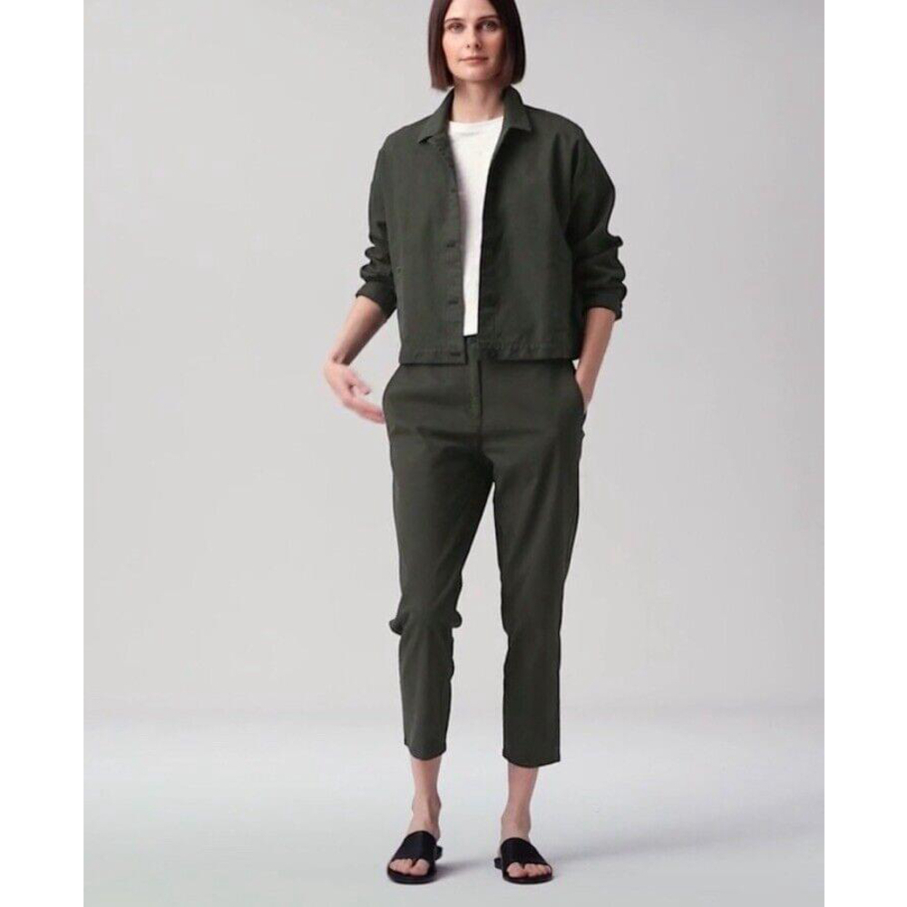 Eileen Fisher Organic Cotton & Hemp High Waist Tapered Ankle Pants